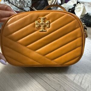 Tory Burch Orange Quilted Crossbody Bag